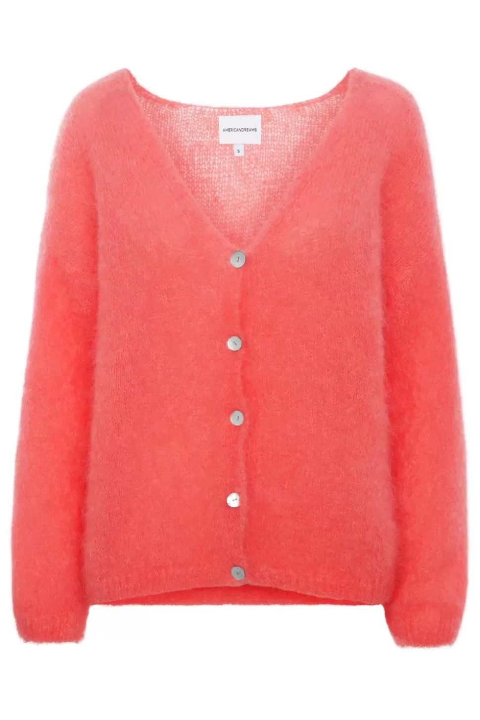 Americandreams Cornelia Ls Cardigan Coral Red Flash Sale